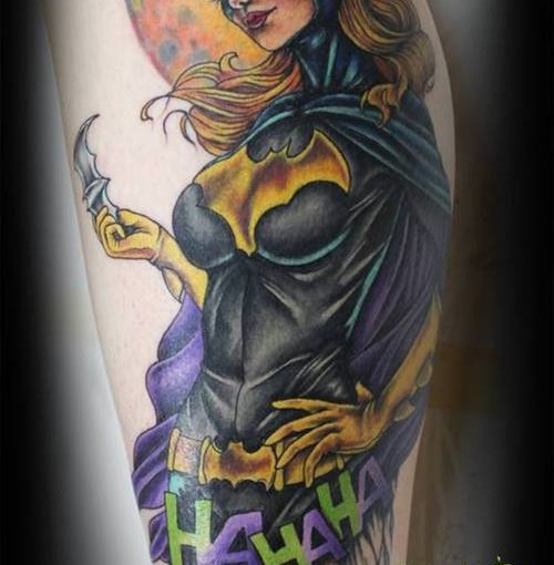 Classic Batgirl Tattoo Design For Sleeve By Mandy