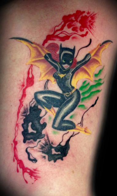Cool Batgirl Tattoo Design By