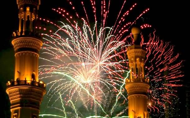 Fireworks Due To The Eid Ul-Fitr Celebration