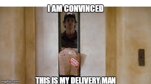 Funny Jim Carrey Meme I Am Convinced This Is My Delivery Man Image