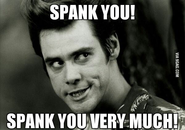 Funny Jim Carrey Meme Spank You Spank You Very Much Image