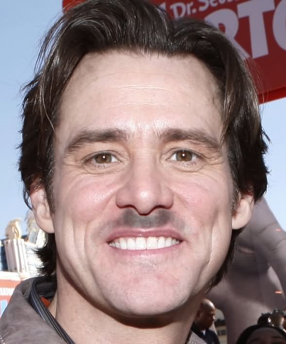 Funny Jim Carrey With Small Mustaches Image