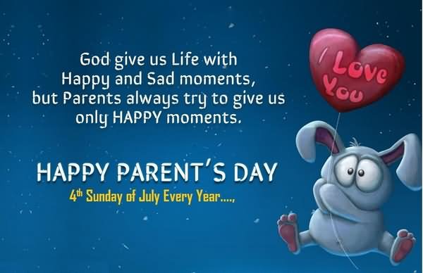 Happy Parents Day 4th Sunday Of July Every Year