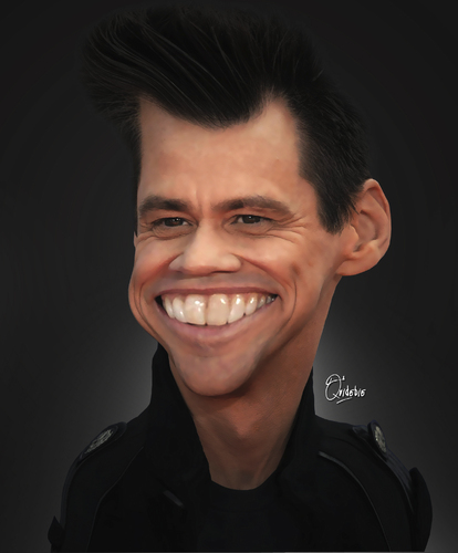 Jim Carrey Caricature Smiley Face Funny Image
