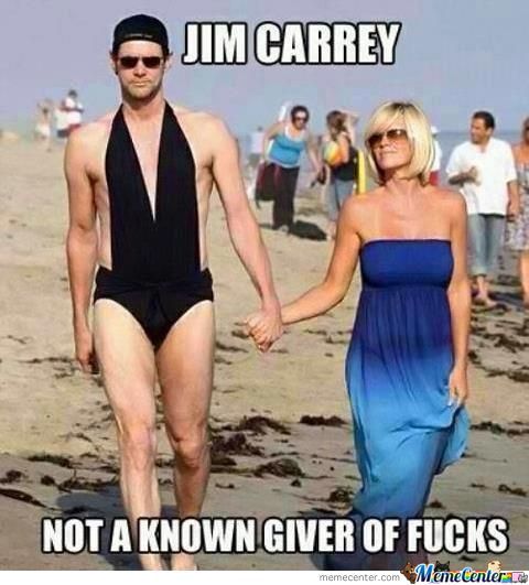 Jim Carrey Not A Known Giver Of Fucks Funny Meme Picture