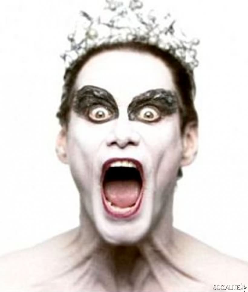 Jim Carrey With Scary Makeup Face Image