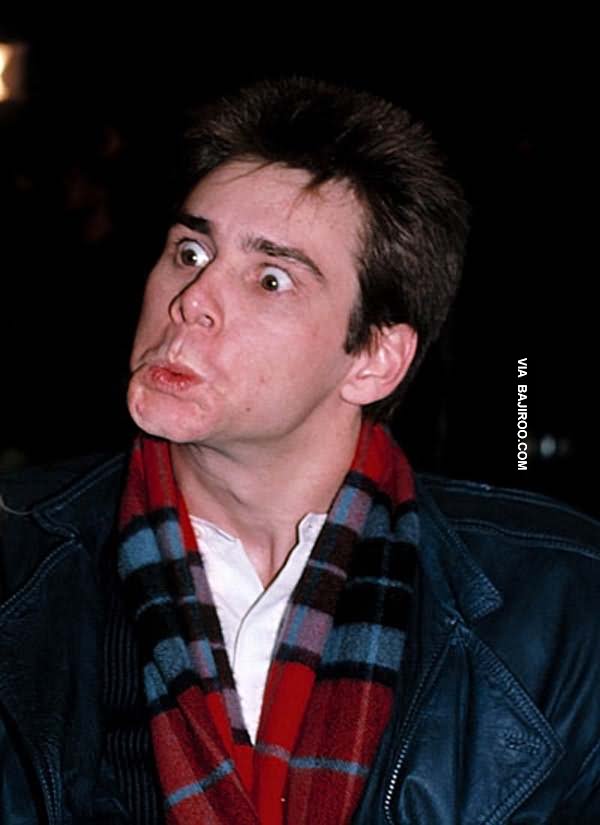 Jim Carrey With Whistle Face Funny Image