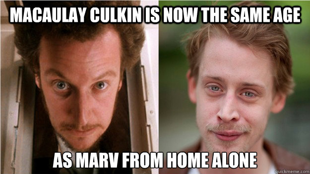 Macaulay Culkin Is Now The Same Age As Marv From Home Alone Funny Meme Image
