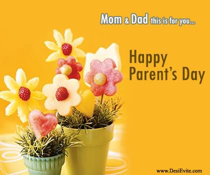 Mom & Dad Flowers For You Happy Parents Day