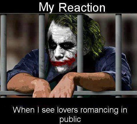 My Reaction When I See Lovers Romancing In Public Funny Alone Meme Photo