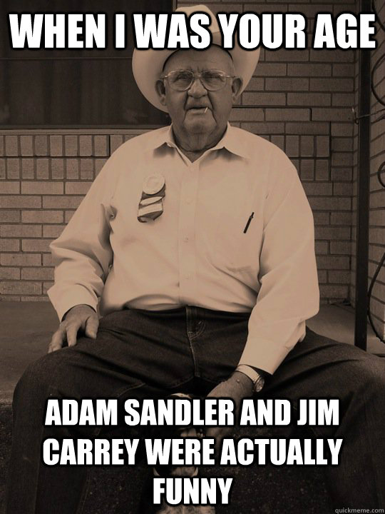 Old Man Funny Jim Carrey And Adam Sandler Meme Picture