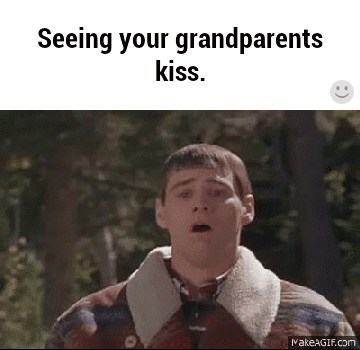 Seeing Your Grandparents Kiss Funny Jim Carrey Meme Image