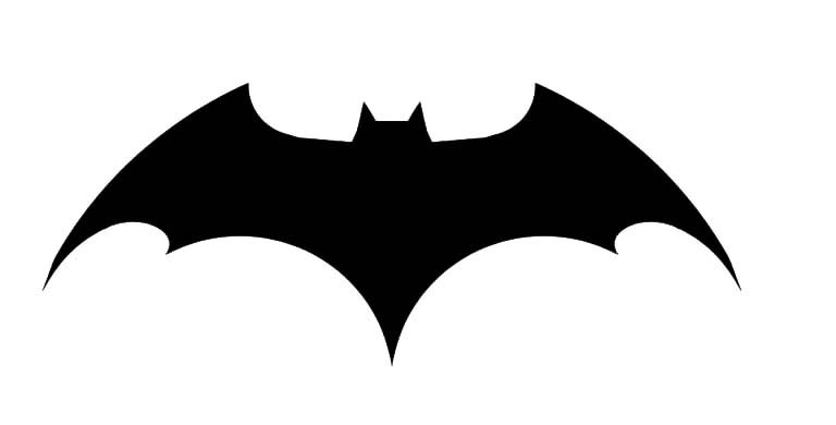 Silhouette Batgirl Symbol Tattoo Stencil