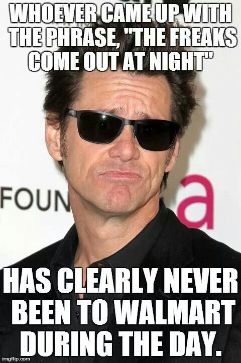 Whoever Came Up With The Phrase The Freaks Come Out At Night Ewan Funny Jim Carrey Meme Image