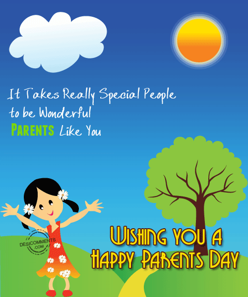 Wishing You A Happy Parents Day Glitter