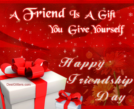 A Friend Is A Gift You Give Yourself Happy Friendship Day Glitter