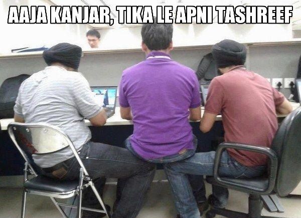 Aaja Kanjar, Tika Le Apni Tashreef Funny Punjabi Meme Image