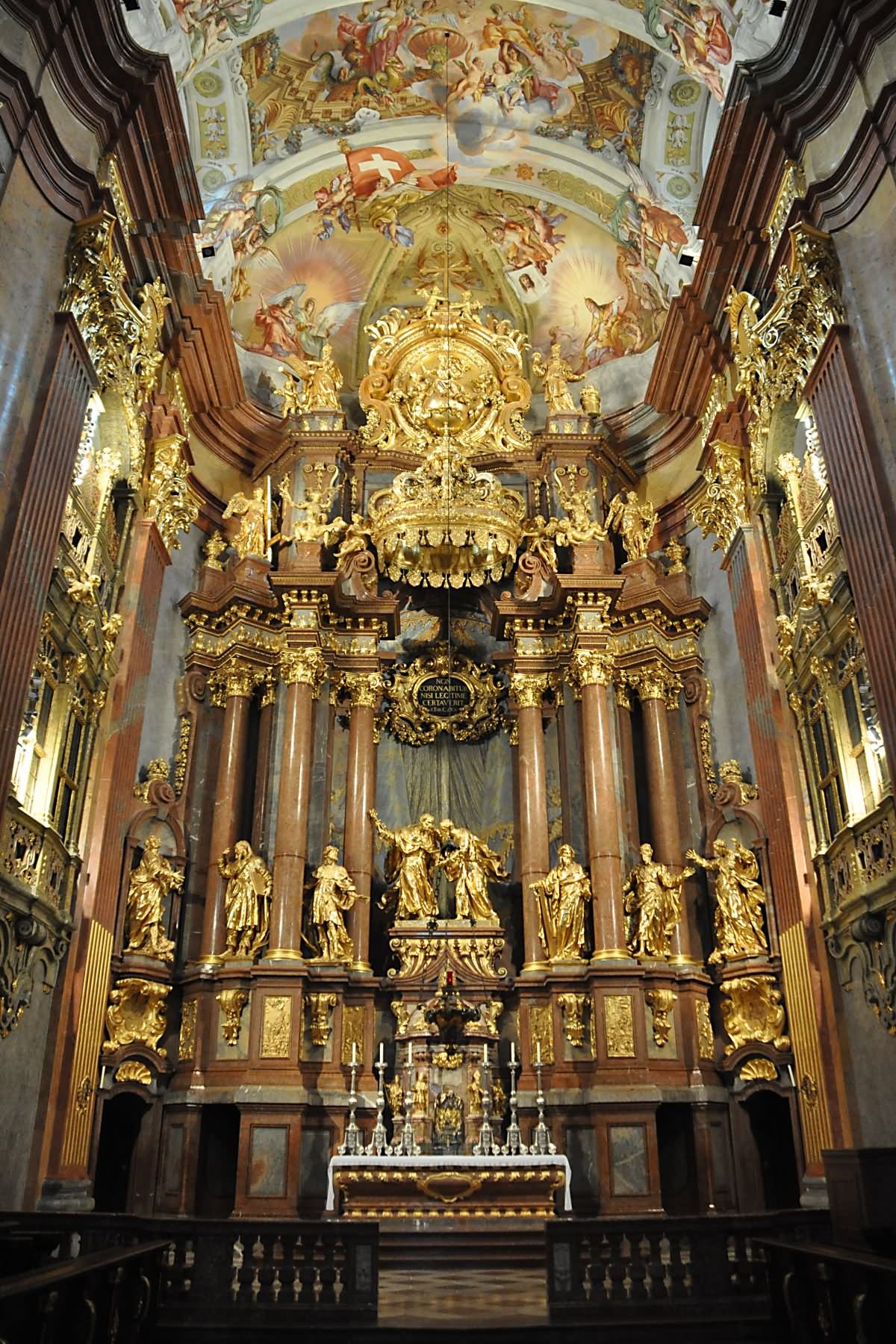Adorable Altar Inside The Melk Abbey In Austria