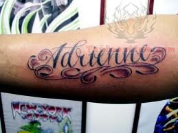 Adrienne Name Tattoo Design For Forearm