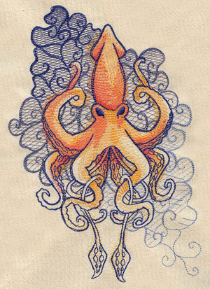 Amazing Squid Tattoo Design