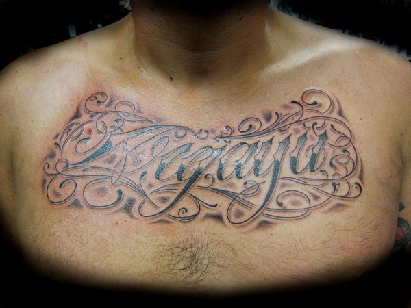 Argayu Tattoo On Man Chest By Meghanschader