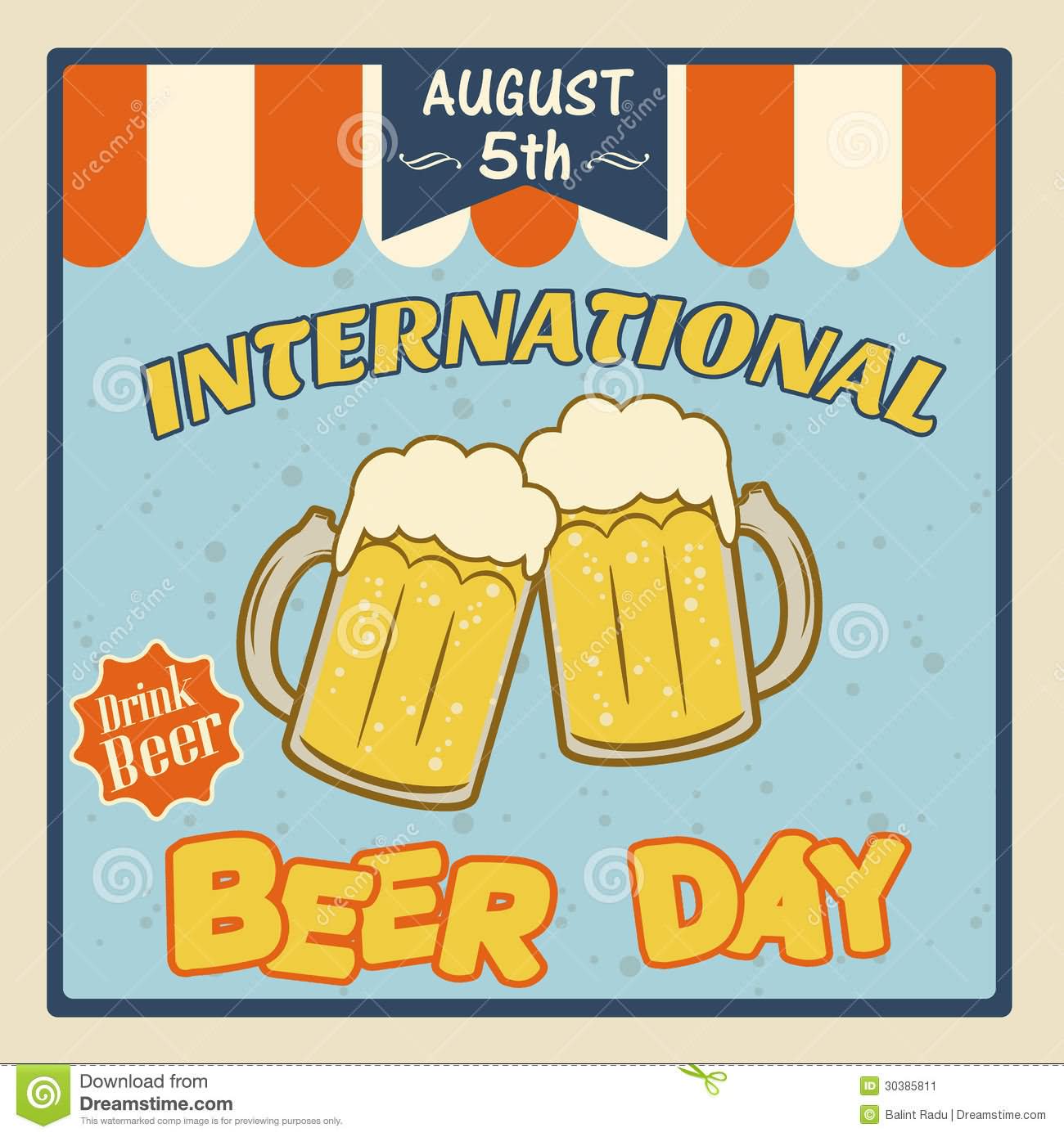 August 5th International Beer Day Drink Beer Poster