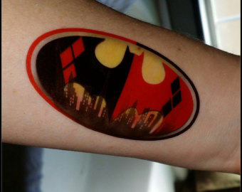Batman Harley Quinn Temporary Tattoo