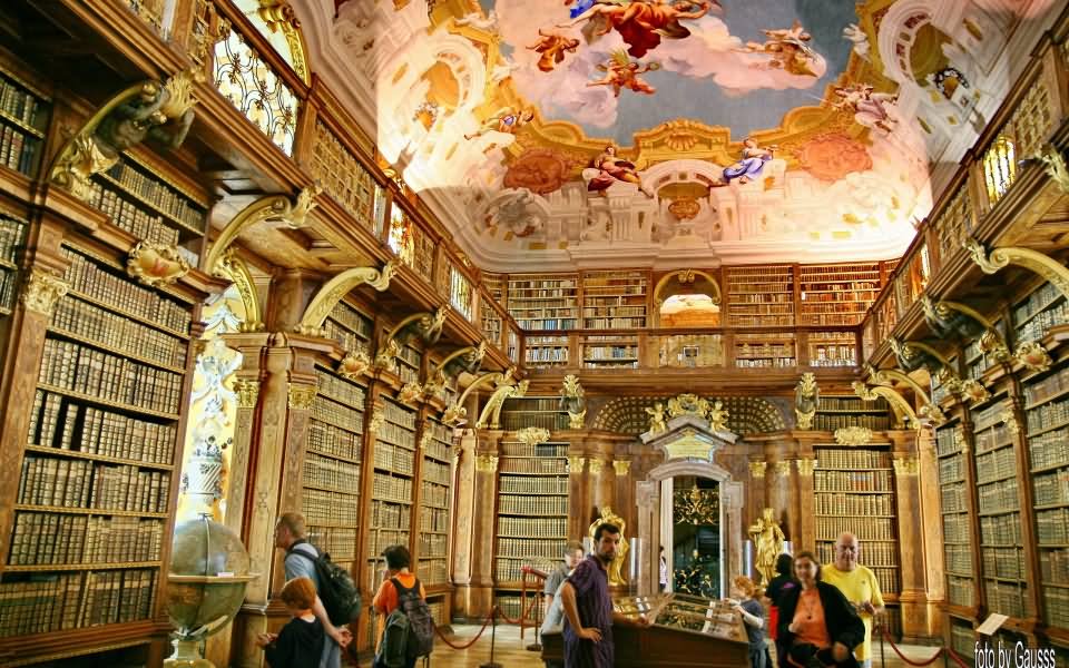 Beautiful Books Library Inside The Melk Abbey