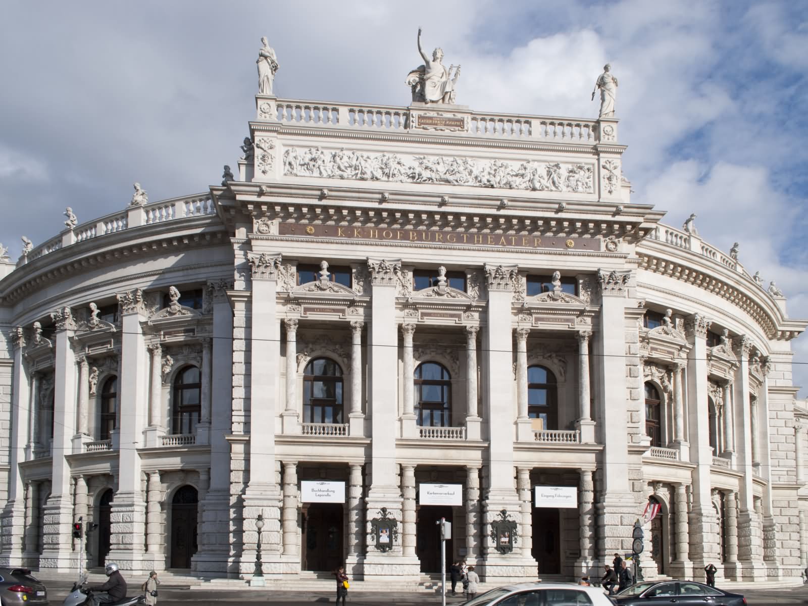 Beautiful Burgtheater In Vienna Front View Image