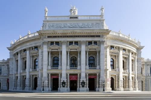 Beautiful Front Facade View Of The Burgtheater