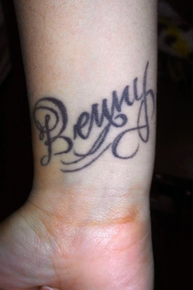 Benny Name Tattoo On Wrist