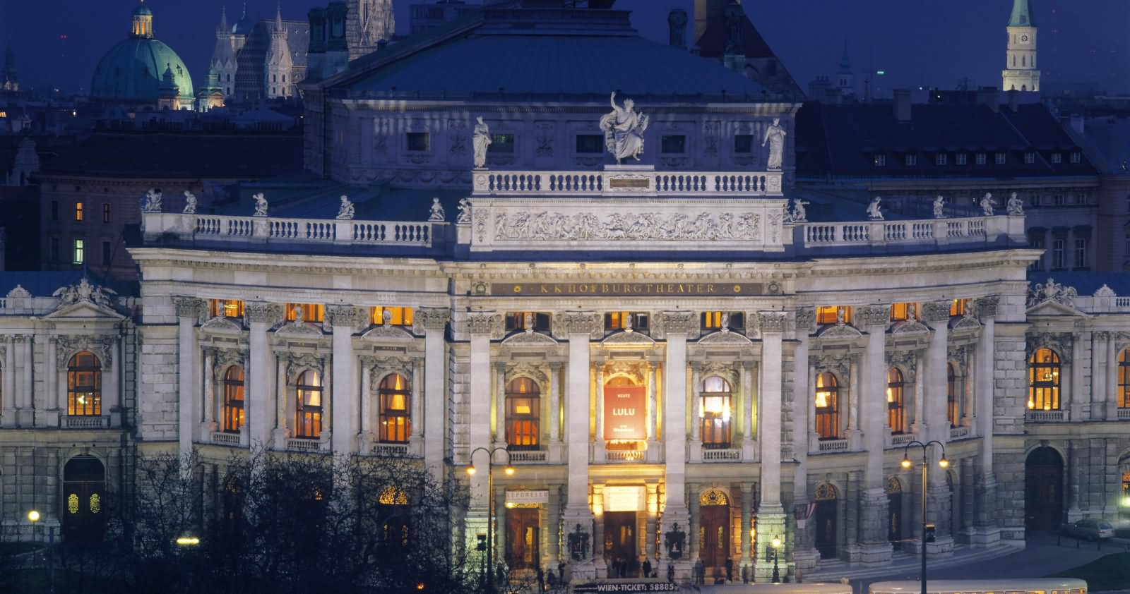 Birds Eye View Of The Main Entrance Of The Burgtheater