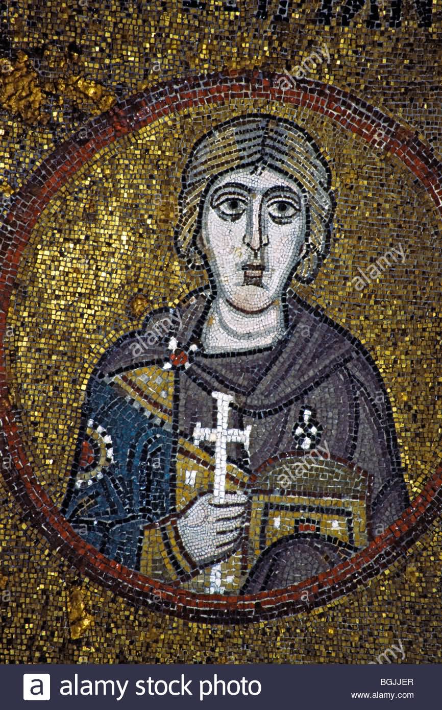 Byzantine Mosaic Inside The Saint Sophia Cathedral In Kiev, Ukraine
