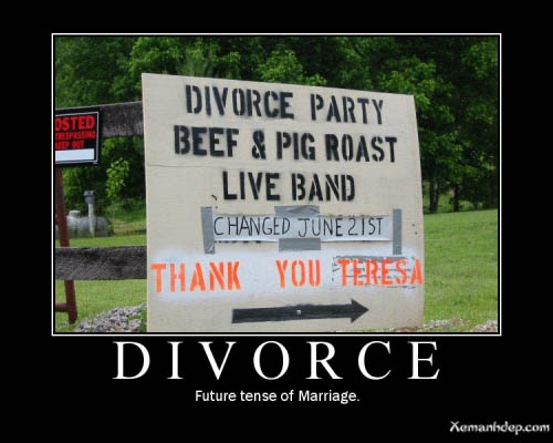 Divorce Future Tense Of Marriage Funny Definition Picture
