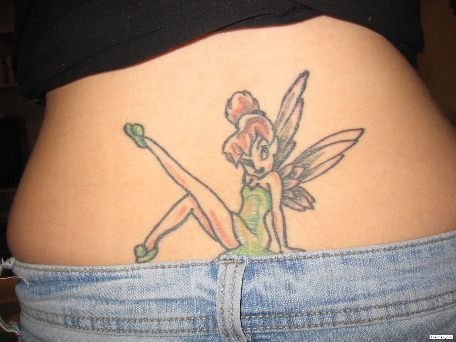 Fairy Tattoo Design For Women Lower Back