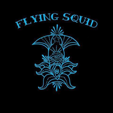 Flying Squid Tattoo Design