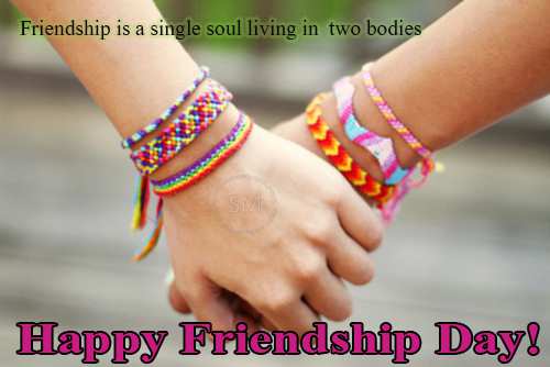 Friendship Is A Single Soul Living In Two Bodies Happy Friendship Day