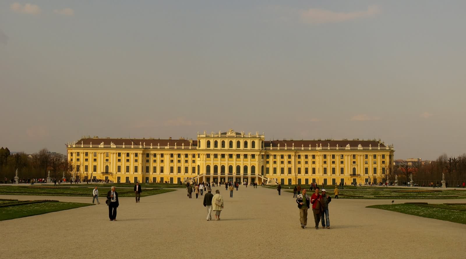 Front Entrance Of The Schonbrunn Palace In Vienna, Austria