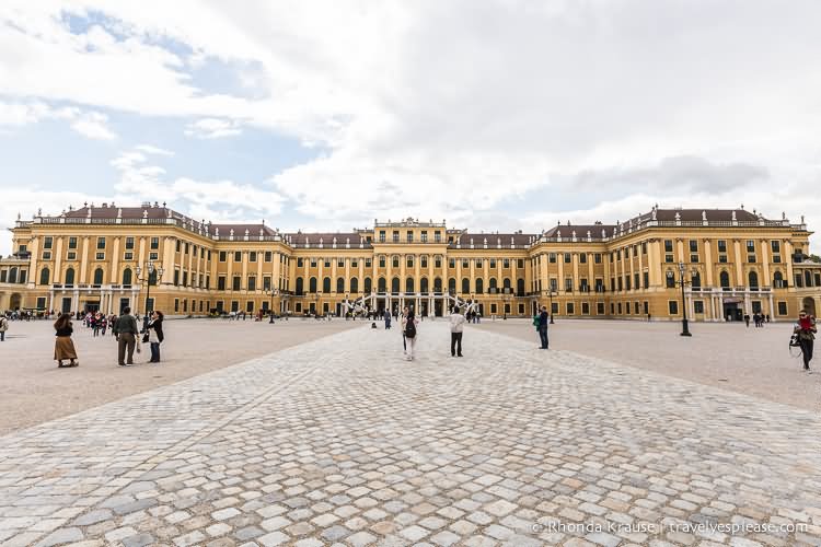 Front Facade Of Schonbrunn Palace