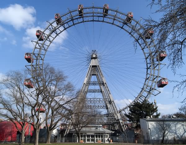 Front Picture Of The Wiener Riesenrad In Vienna