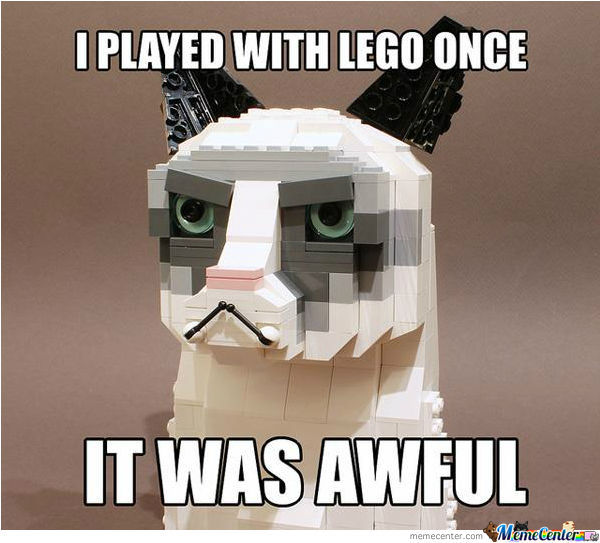Funny Grumpy Cat Meme I Played Lego Once It Was Awful Picture