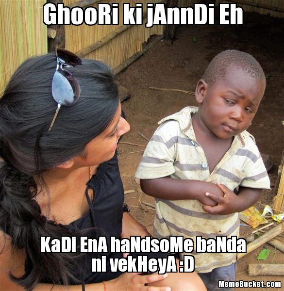 Funny Punjabi Memen Ghoori Ki Janndi Eh Kadi Ena Handsome Banda Ni Vekheya Picture For Facebook