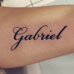 Gabriel Baby Name Tattoo Design For Sleeve