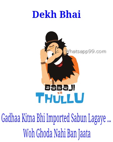 Gadhaa Kitna Bhi Imported Sabun Lagaye Woh Ghoda Nahi Ban Jata Funny Picture