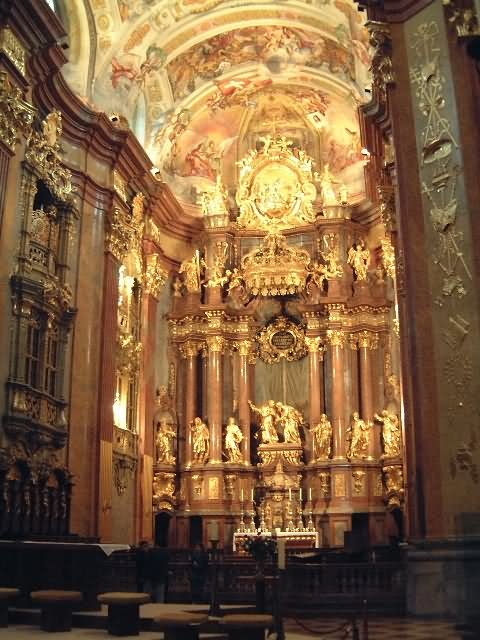 Golden Altar Inside The Melk Abbey