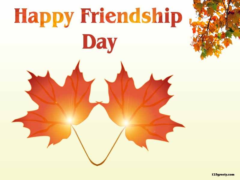 Happy Friendship Day Maple Leaves Picture