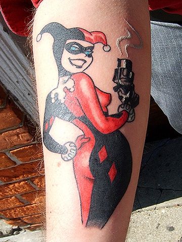 Harley Quinn Tattoo On Leg