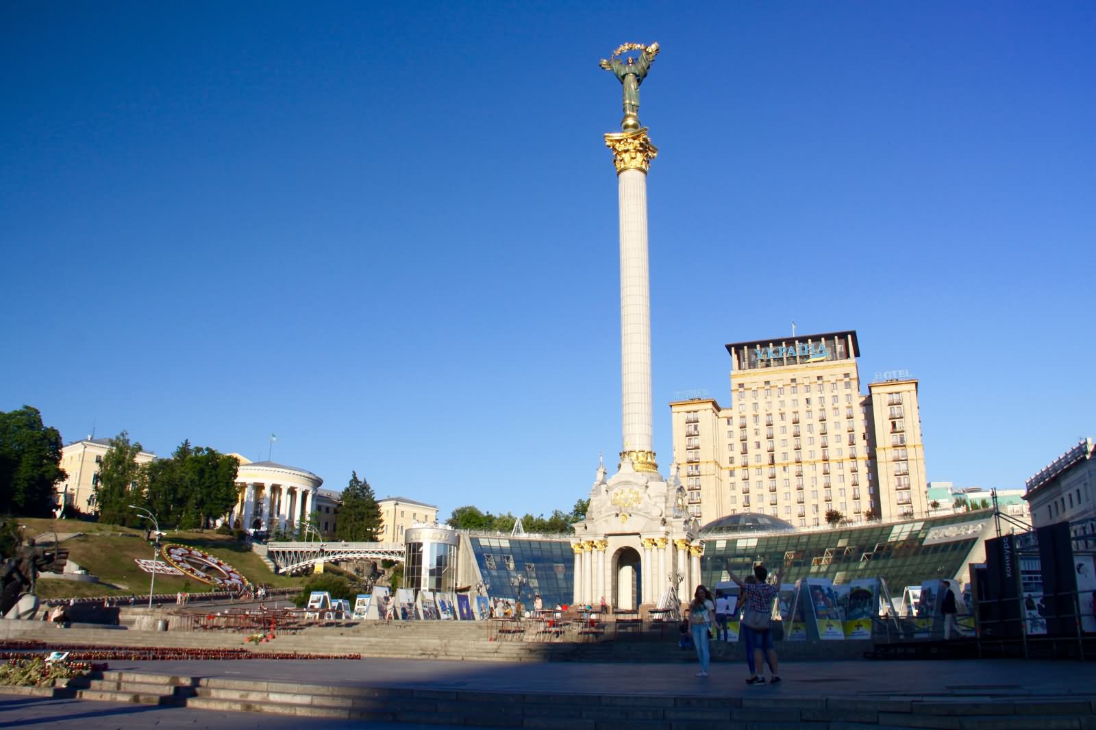 Independence Monument At The Maidan Nezalezhnosti Square