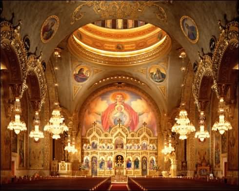 Inside Picture Of The St. Sophia Cathedral In Ukraine