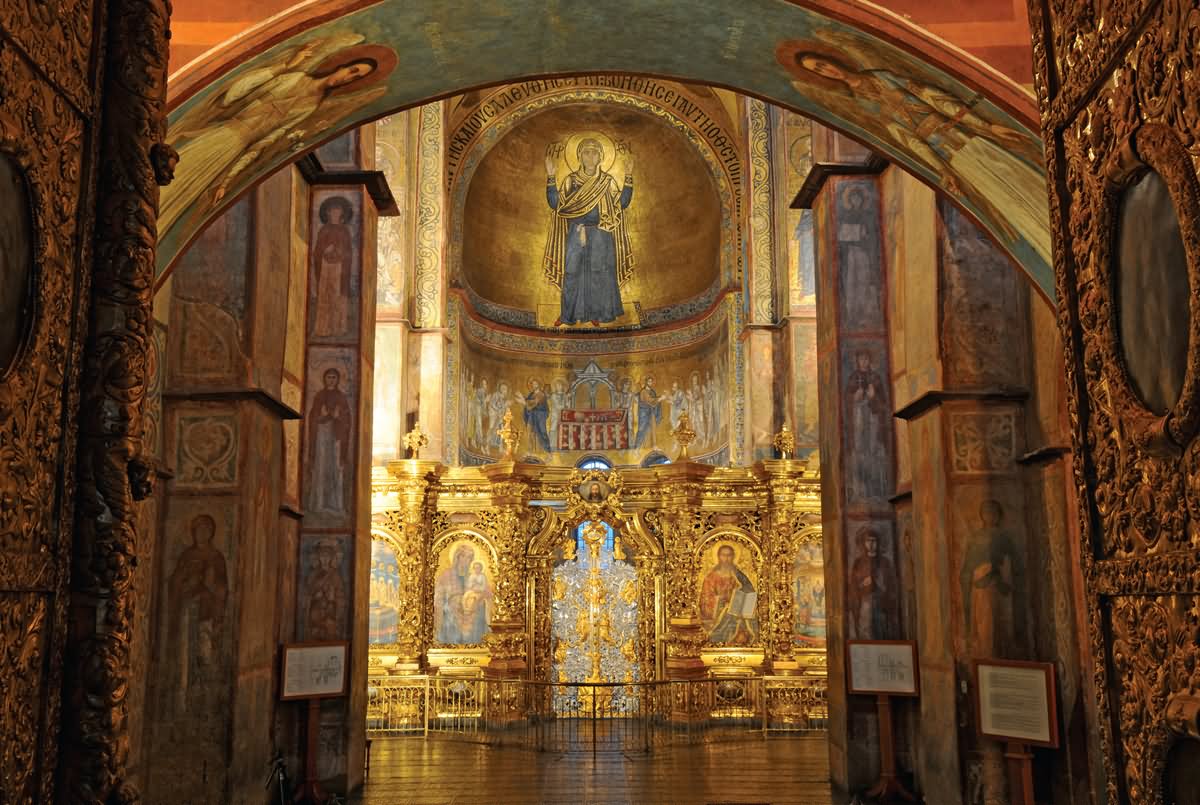 Interior Image Of The St. Sophia Cathedral In Ukraine